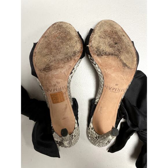 ALEXANDER BIRMAN Branca Silk & Python Ankle-Wrap Sandals Women's 36 $750 - Picture 10 of 16